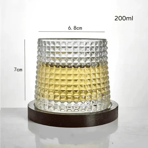 Copo de Cristal para Whisky com Base Rotativa – Bar em Casa