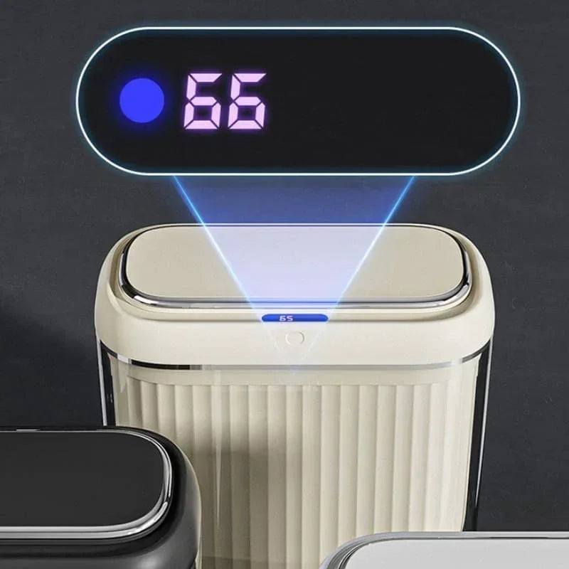 Lixeira para Banheiro e Cozinha Acrílico Automática com Sensor