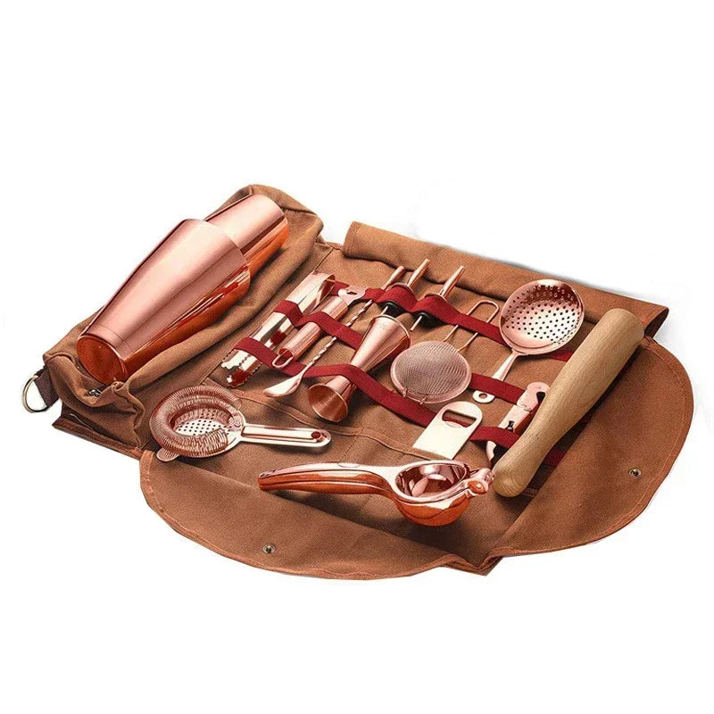 Bolsa Profissional para Bartender em Lona – Estojo de Viagem para Kit Bar (sem ferramentas)
