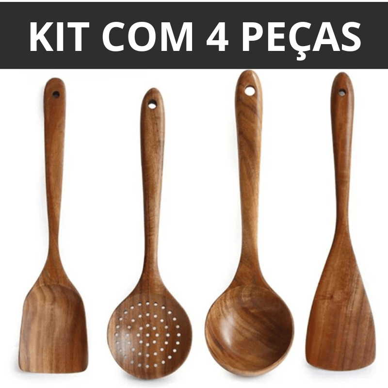 Kit Concha de Madeira Nobre